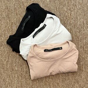 3 Maternity Long Sleeve Ribbed Shirts